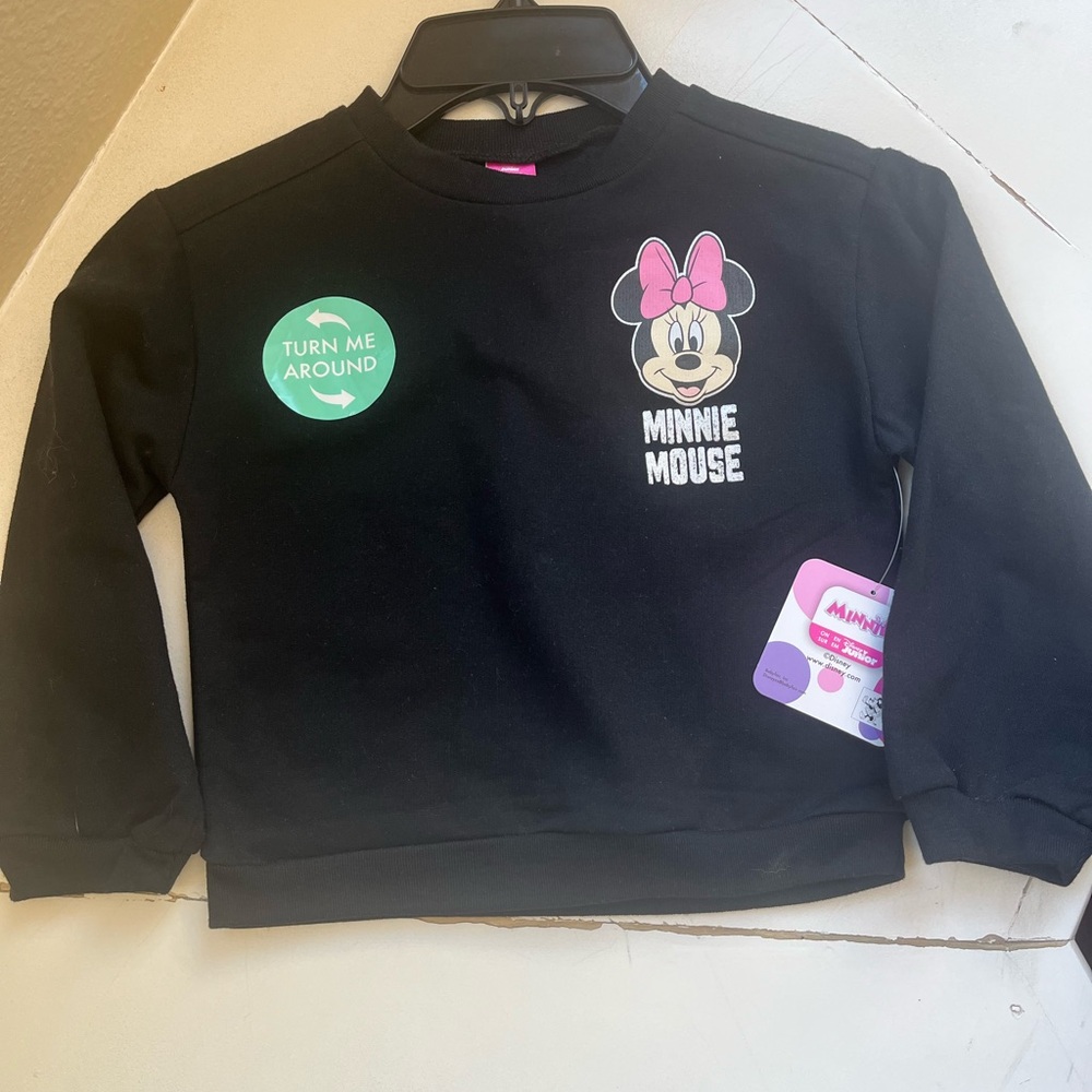 Disney Minnie Mouse Black Kids Sweatshirt